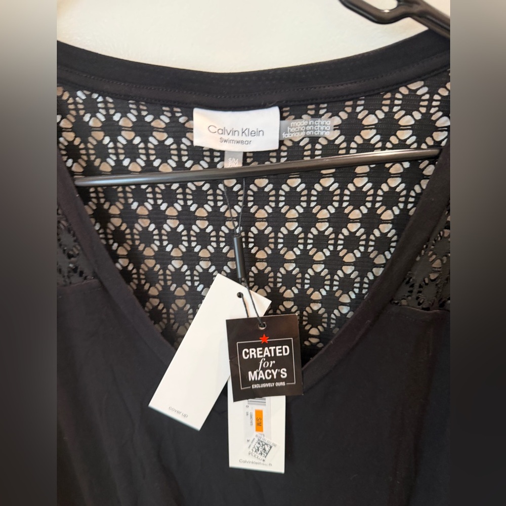 Calvin Klein Black Lace Swimwear Top